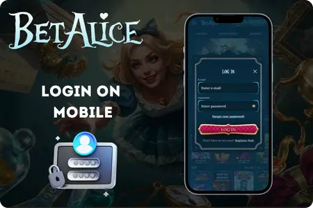 Bet Alice login on a handset