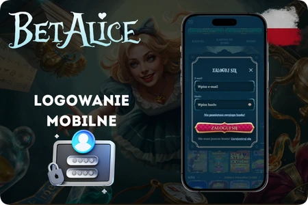 Logowanie do BetAlice Casino na telefonie w Polsce.