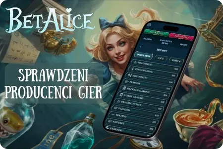 Lista licencjonowanych dostawców oprogramowania kasynowego współpracujących z BetAlice Casino