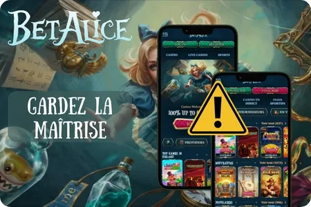 Outils de jeu responsable et paramètres de sécurité du compte proposés par BetAlice Casino