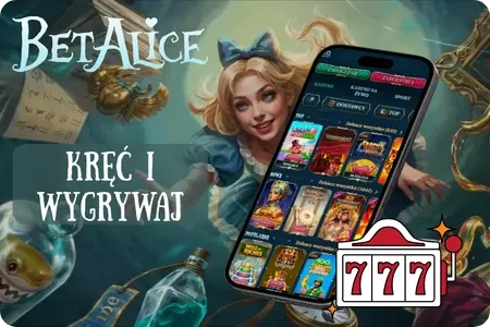Katalog automatów do gry w BetAlice Casino z kategoriami slotów klasycznych i megaways