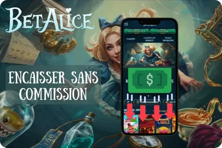 Demande de retrait en euros depuis la caisse de BetAlice Casino vers un portefeuille électronique