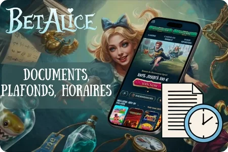 Étapes de vérification d'identité et plafonds hebdomadaires appliqués aux retraits sur BetAlice Casino