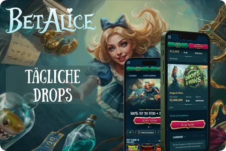 BetAlice Drops & Wins Turnier mit €2.000.000 Preispool für Spieler aus Deutschland