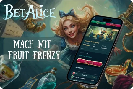 BetAlice Summer Fruit Frenzy Turnier mit €10.000 Preispool für Spieler aus Deutschland