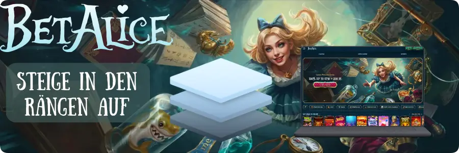 BetAlice VIP-Programm mit Rangstufen und Vorteilen für Spieler aus Deutschland