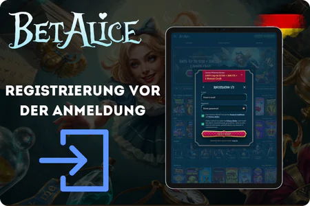 Bet Alice Registrierung vor dem Login