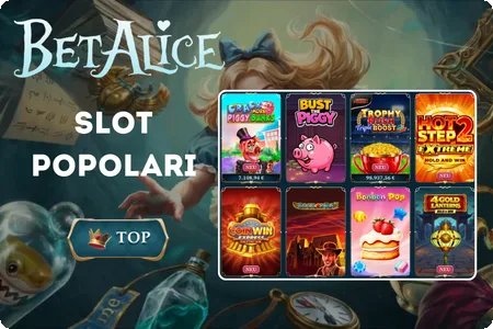 Slot popolari e jackpot su Bet Alice Casino