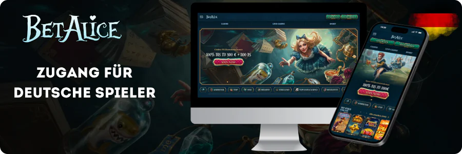 BetAlice Casino Zugang und sicherer Login für deutsche Spieler